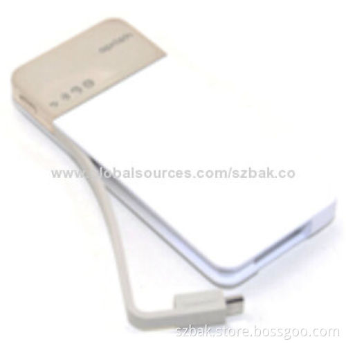 Li-ion Polymer Cell Power Bank, Capacity of 3,000mAh, Sized 100*44*13.9mm
